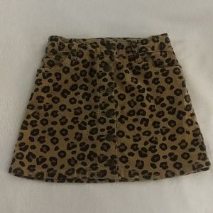Cat and Jack corduroy leopard skirt size 7/8